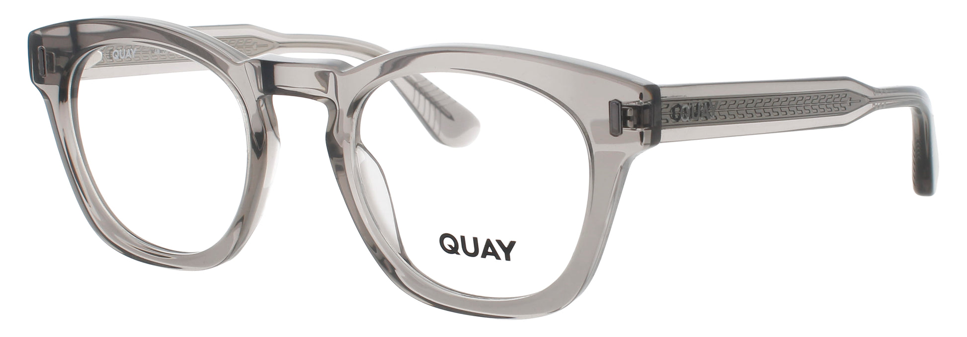 QUAY BOW TIE RX Frame CRYSTAL GREY / SILVER Lens DEMO