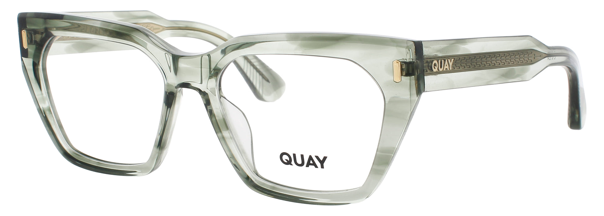 QUAY TRES CHIC RX Frame CRYSTAL MOSS Lens DEMO