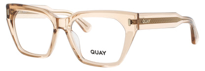 QUAY TRES CHIC RX Frame CRYSTAL NUDE / GOLD Lens DEMO