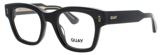 QUAY NOTE TO SELF RX Frame SHINY BLACK / GOLD Lens DEMO
