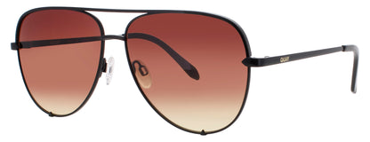 QUAY HIGH KEY EXTRA LARGE Frame BLACK Lens BROWN/YELLOW