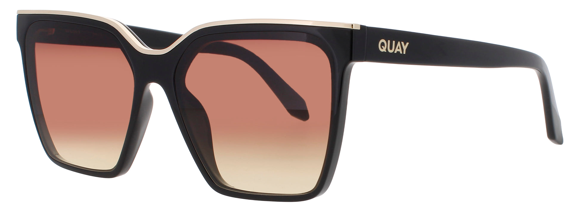 QUAY LEVEL UP Frame BLACK Lens BROWN/YELLOW