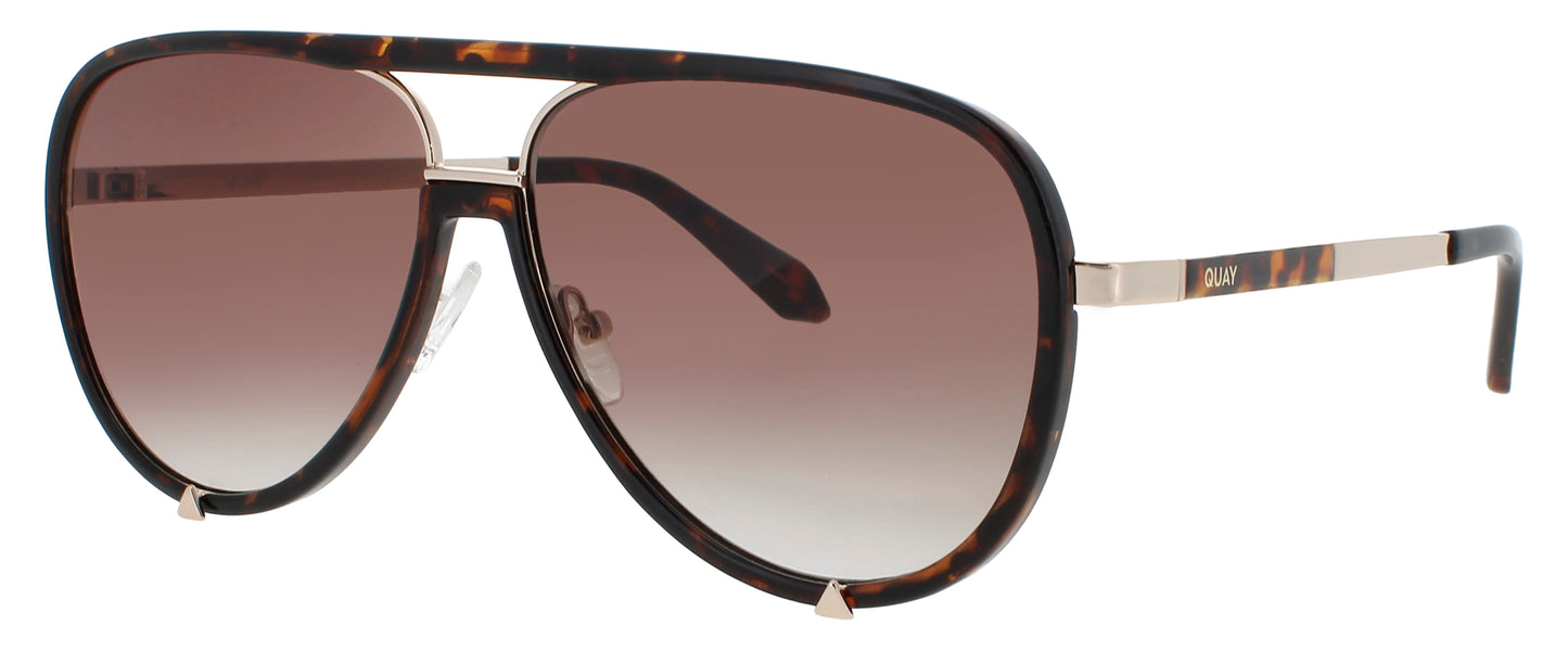 QUAY HIGH PROFILE Frame DARK TORTOISE / GOLD Lens BROWN GRADIENT