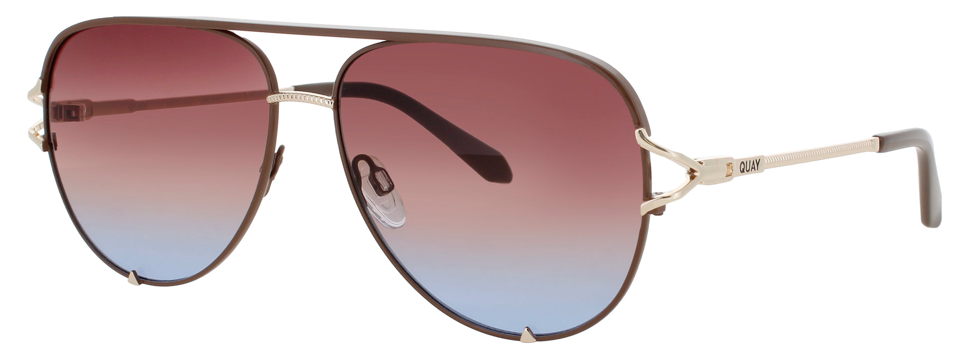 QUAY HIGH KEY TWIST Frame DOE Lens BROWN TO BLUE GRADIENT