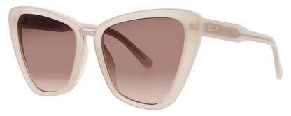 QUAY ALL TALK Frame BONE Lens DARK FAWN