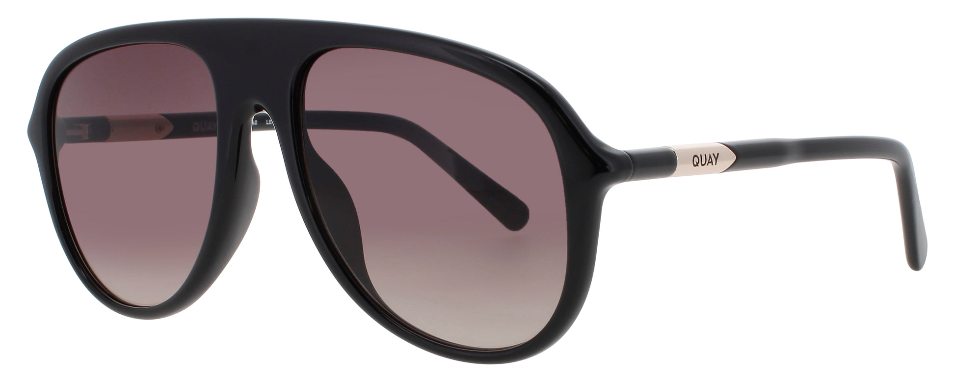 QUAY CHART TOPPER Frame BLACK Lens SMOKE/TRANSPARENT