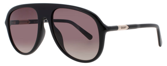 QUAY CHART TOPPER Frame BLACK Lens SMOKE/TRANSPARENT