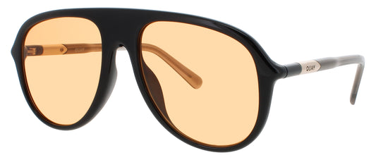 QUAY CHART TOPPER Frame BLACK / GOLD Lens ORANGE TINT