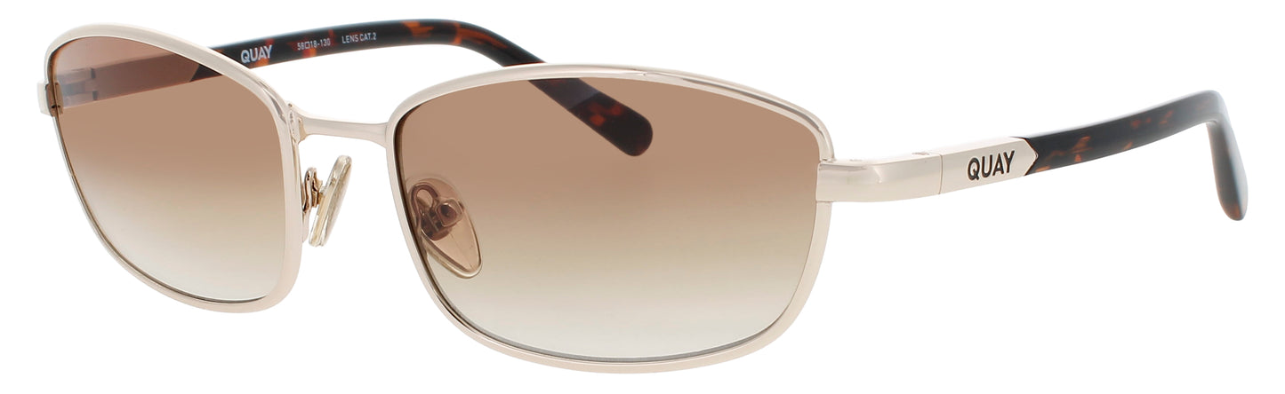 QUAY TEXT ME Frame GOLD / TORTOISE Lens SEPIA GRADIENT