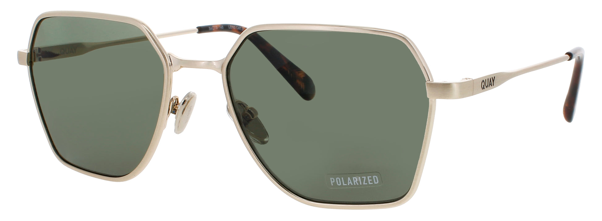 QUAY WORLD TOUR Frame GOLD / TORTOISE Lens GREEN POLARIZED