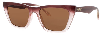 QUAY CALL THE SHOTS Frame CRYSTAL MAUVE / GOLD Lens BROWN TINT