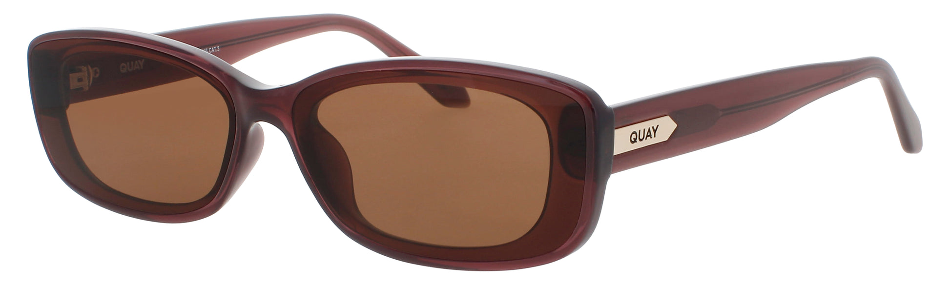 QUAY VIBE CHECK Frame CRYSTAL PLUM Lens BROWN TINT