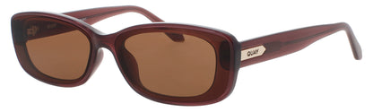 QUAY VIBE CHECK Frame CRYSTAL PLUM Lens BROWN TINT