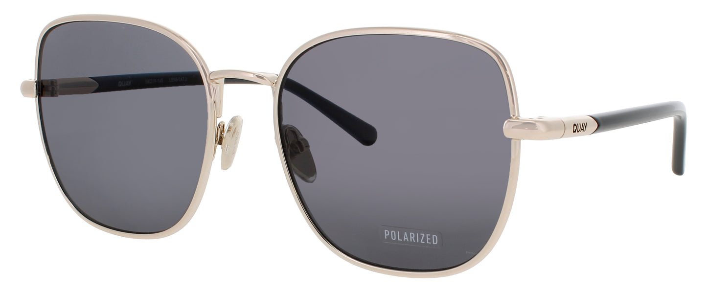 QUAY UPTOWN Frame GOLD / BLACK Lens SMOKE POLARIZED
