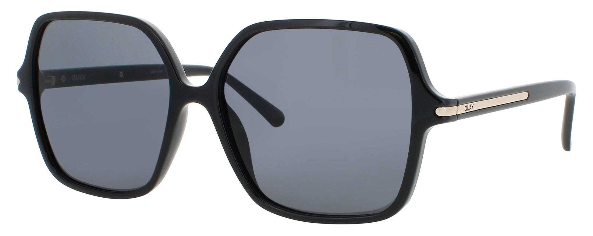 QUAY PRESS TOUR Frame SHINY BLACK / GOLD Lens SMOKE GRADIENT