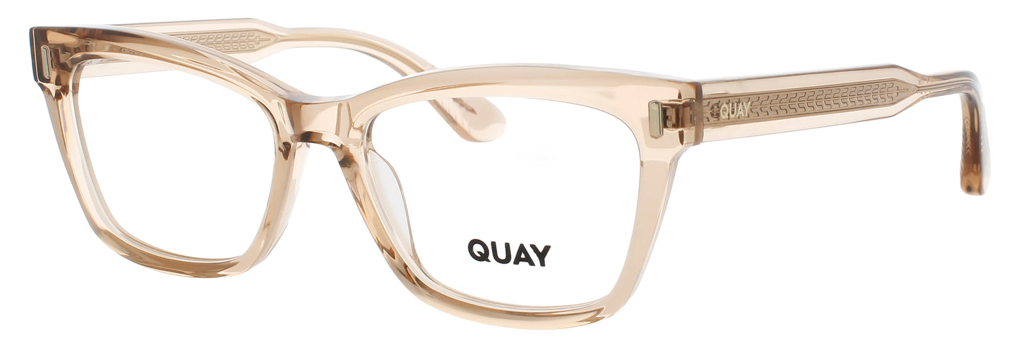 QUAY TRUST ME RX Frame CRYSTAL NUDE / GOLD Lens DEMO