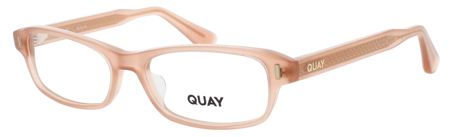 QUAY WORK CRUSH RX Frame CRYSTAL PEACH / GOLD Lens DEMO