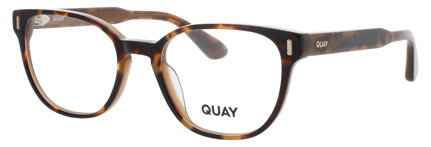 QUAY DOUBLE CLICK RX Frame COFFEE TORTOISE Lens DEMO