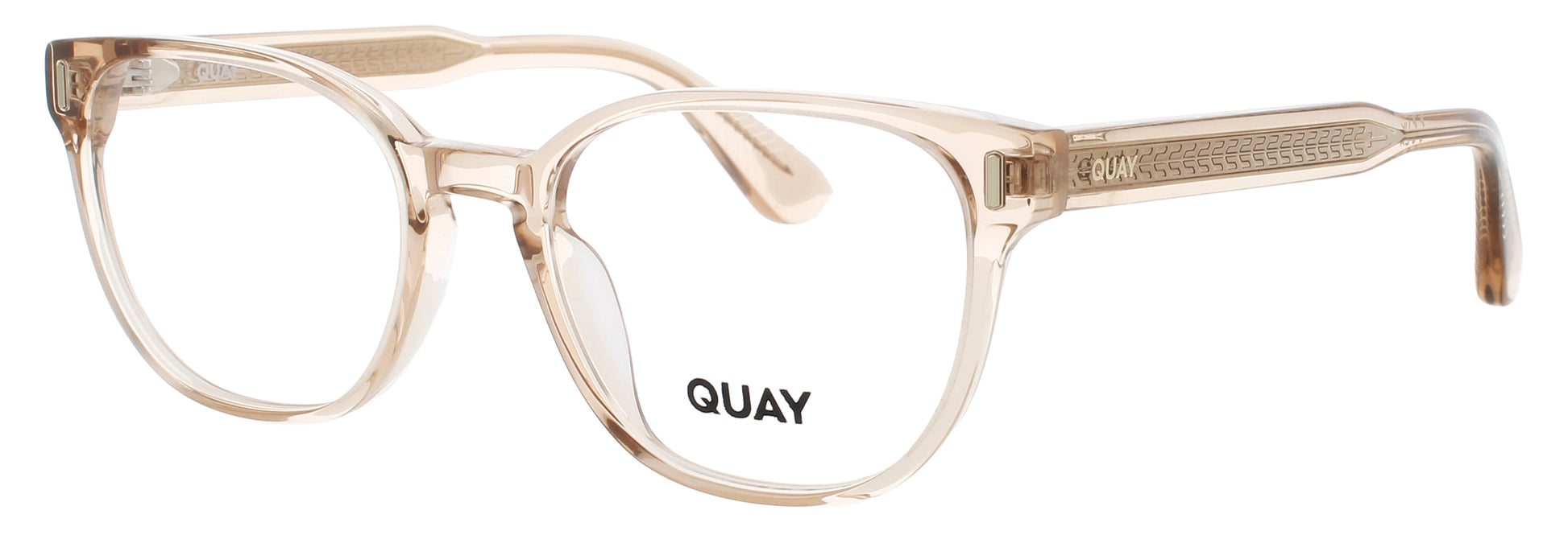 QUAY DOUBLE CLICK RX Frame CRYSTAL NUDE / GOLD Lens DEMO