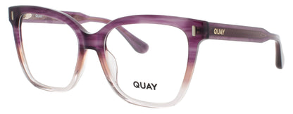 QUAY WELL READ RX Frame PLUM GREY Lens DEMO