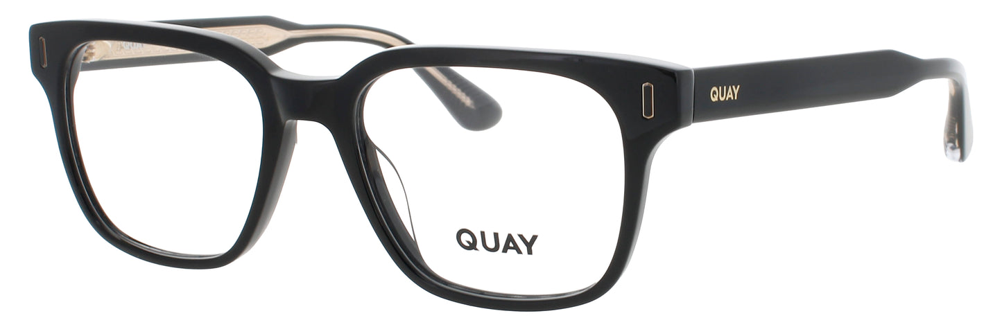 QUAY OFFLINE RX Frame SHINY BLACK / GOLD Lens DEMO