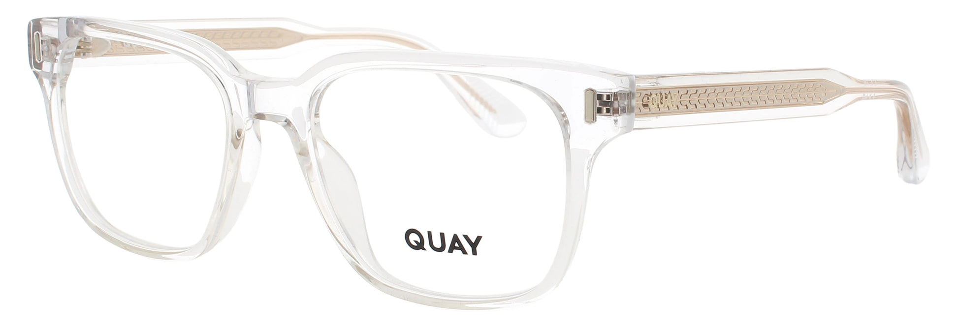 QUAY OFFLINE RX Frame CRYSTAL / GOLD Lens DEMO