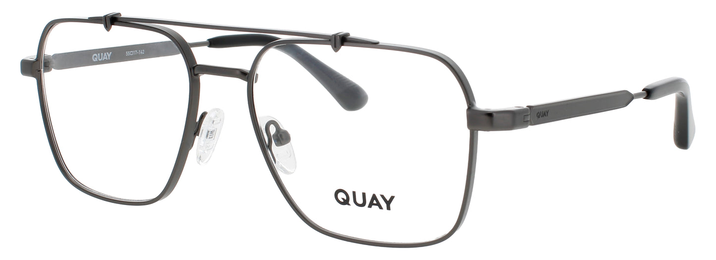 QUAY CALL BACK RX Frame MATTE GUNMETAL Lens DEMO