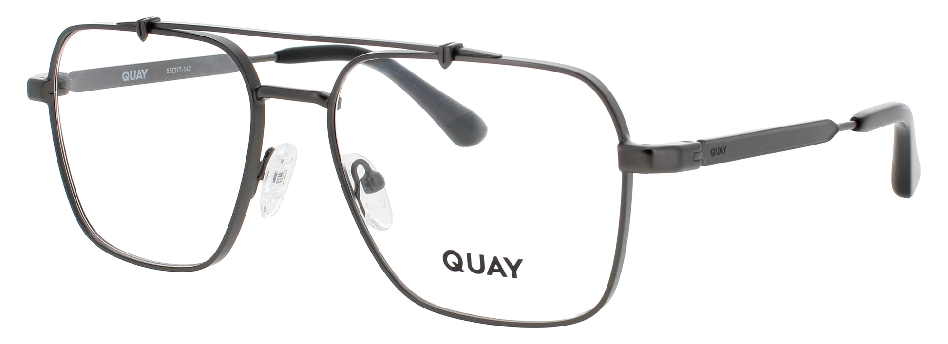 QUAY CALL BACK RX Frame MATTE GUNMETAL Lens DEMO