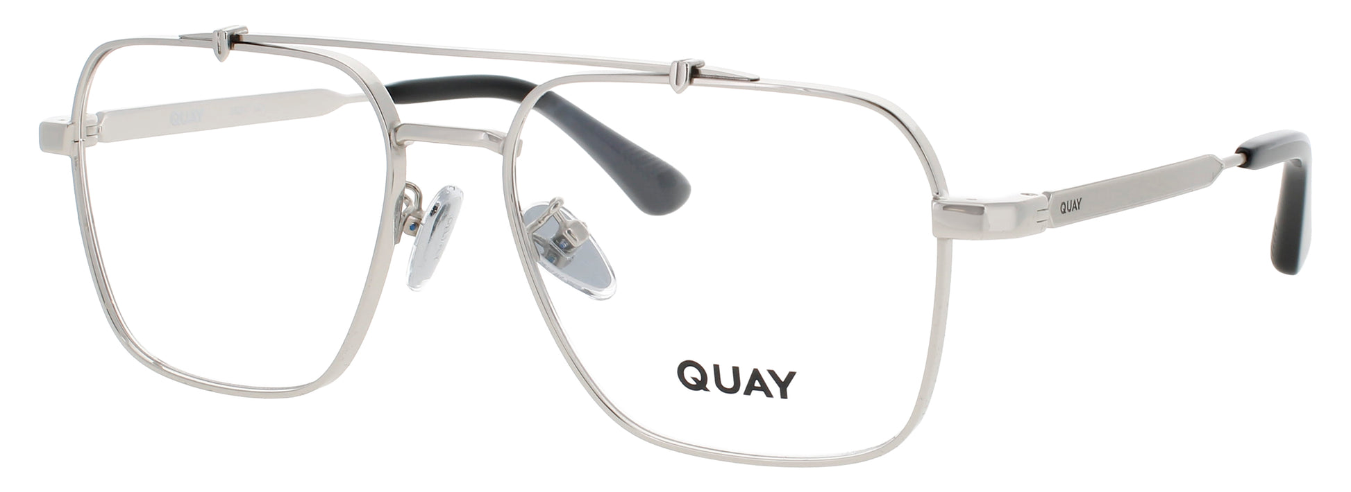 QUAY CALL BACK RX Frame SILVER / BLACK Lens DEMO