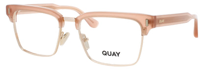 QUAY HEADQUARTERS RX Frame CRYSTAL PEACH / GOLD Lens DEMO