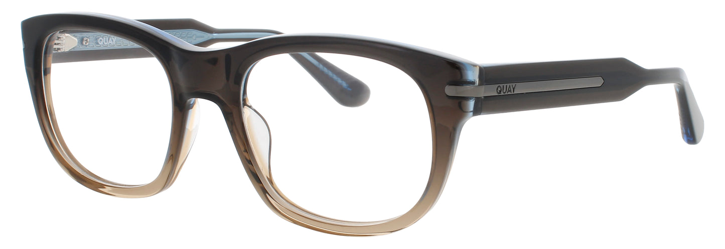 QUAY REAL DEAL RX Frame VINTAGE BROWN / BLUE Lens DEMO