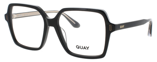 QUAY BOSS MODE RX Frame SHINY BLACK / GOLD Lens DEMO