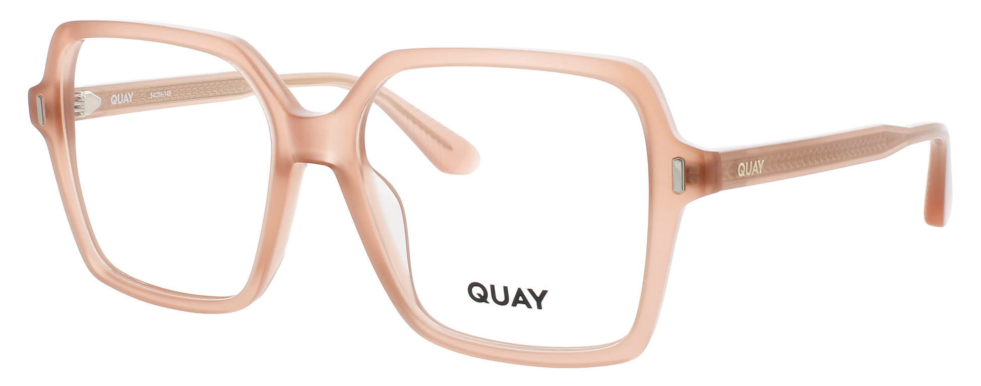 QUAY BOSS MODE RX Frame CRYSTAL PEACH / GOLD Lens DEMO