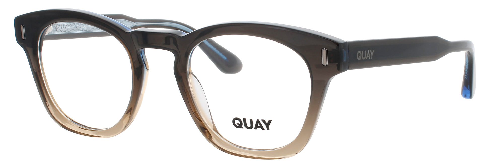 QUAY BOW TIE RX Frame VINTAGE BROWN / BLUE Lens DEMO