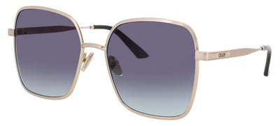 QUAY 5TH AVE Frame BRUSHED GOLD Lens BLACK TO AQUA GRADIENT