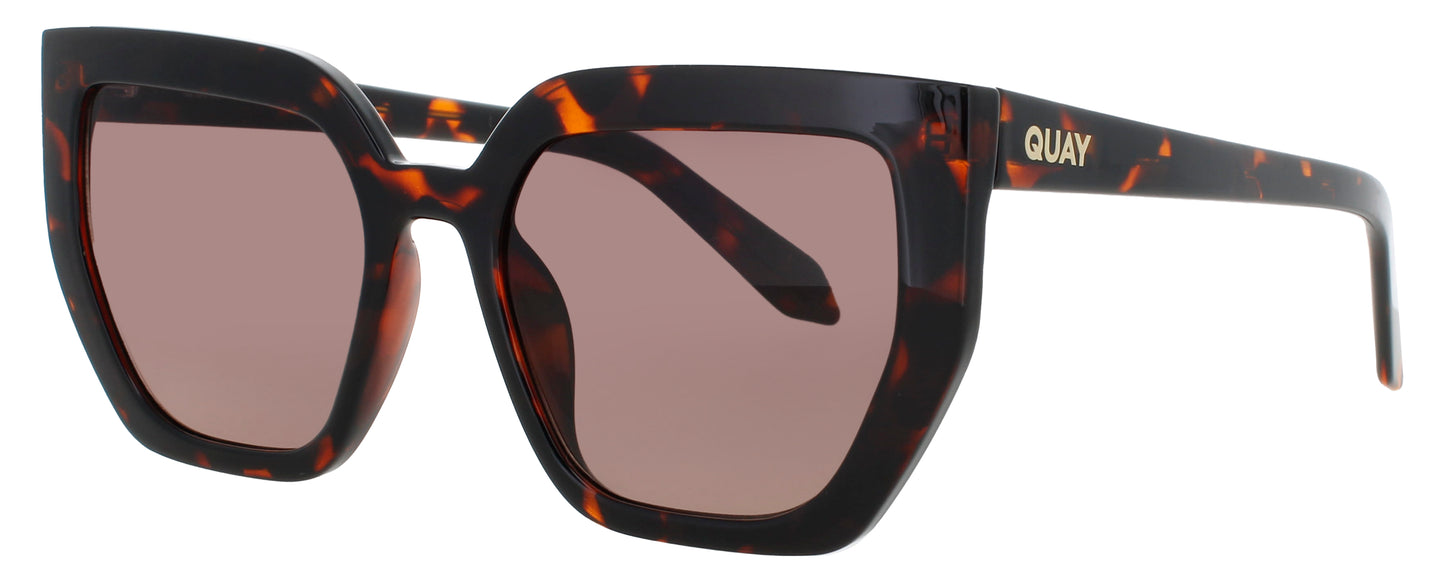 QUAY CONTOURED Frame GOLD TORTOISE Lens BROWN TINT