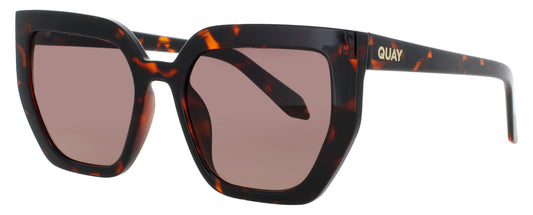 QUAY CONTOURED Frame GOLD TORTOISE Lens BROWN TINT