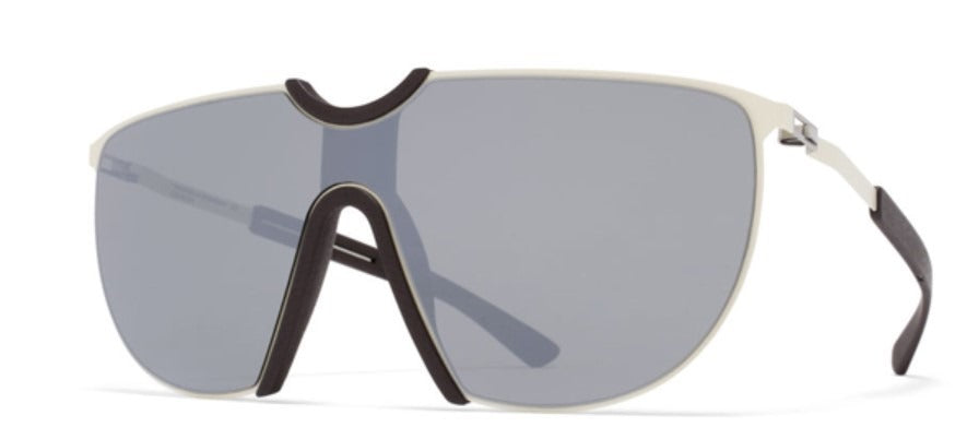 MYKITA ALOE Frame WHITE EBONY BROWN Lens SILVER FLASH