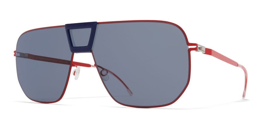MYKITA CAYENNE Frame CORAL RED NAVY BLUE Lens DARK BLUE
