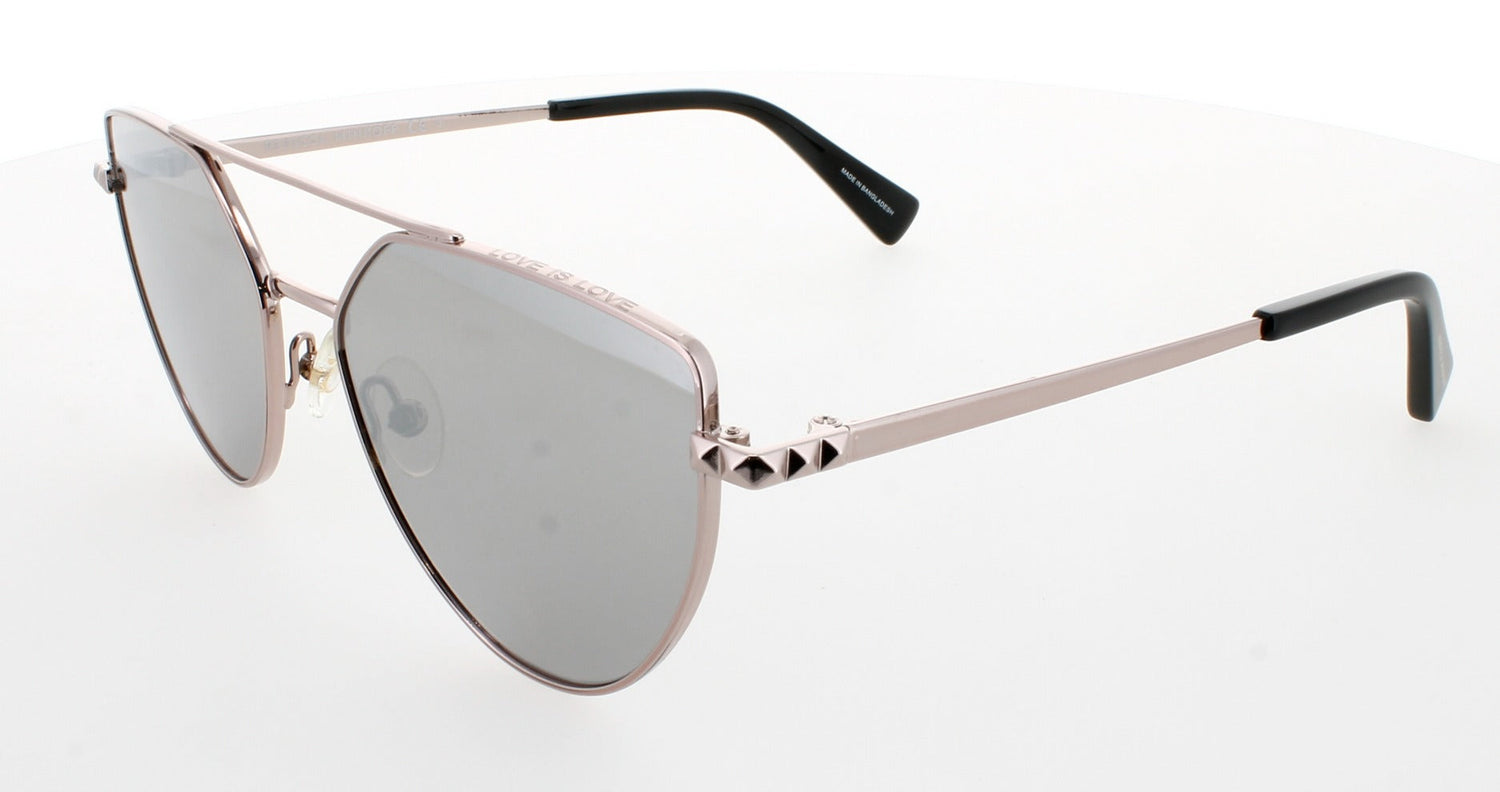 REBECCA MINKOFF STEVIE 2/S Frame ROSE GOLD Lens SILVER MIRROR