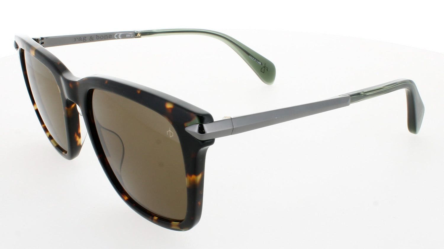 RAG AND BONE RNB5044/S Frame HAVANA KHAKI Lens GREEN