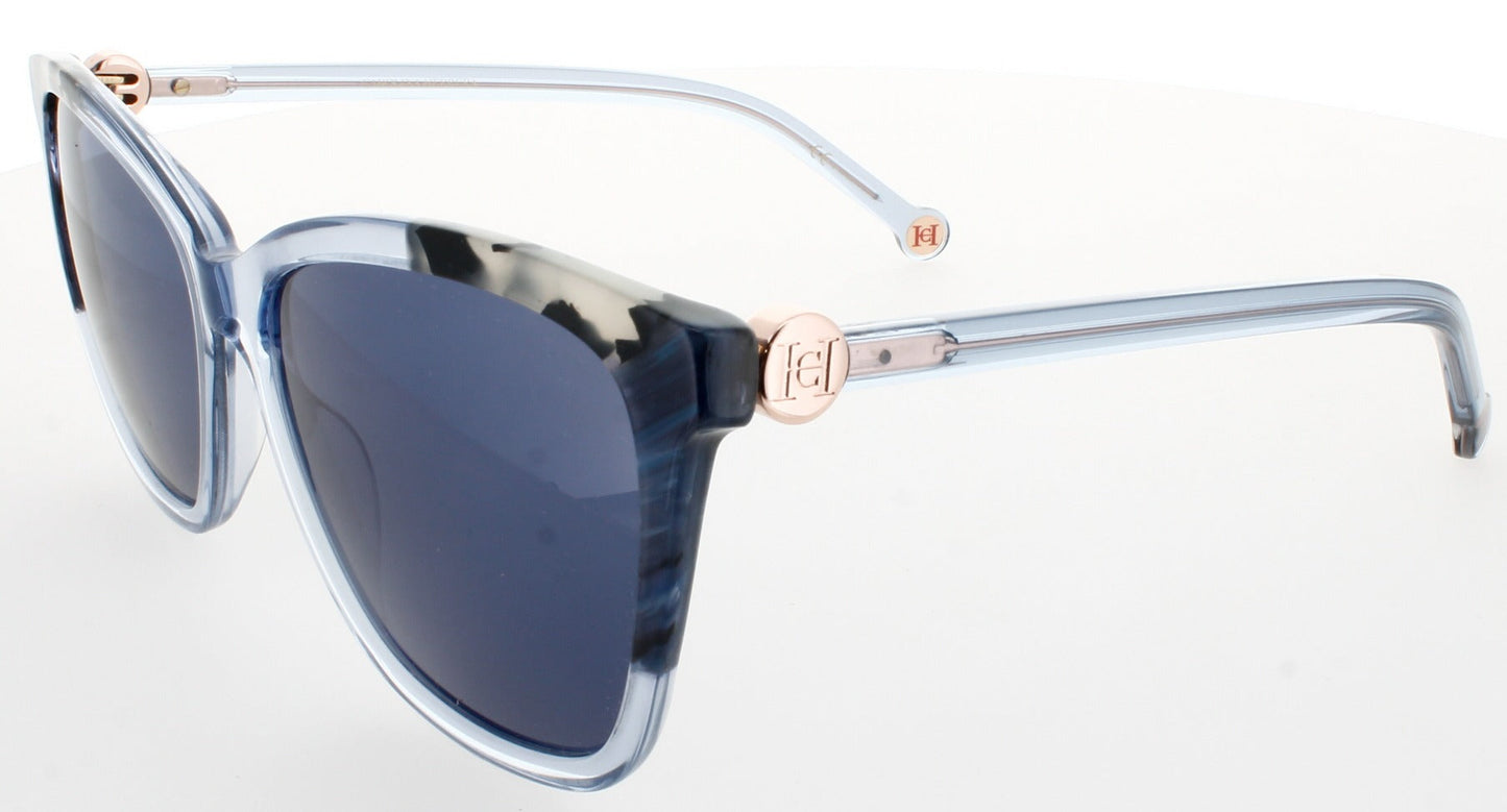 CAROLINA HERRERA CH 0052/S Frame WHITE BLUE HAVANA Lens BLUE