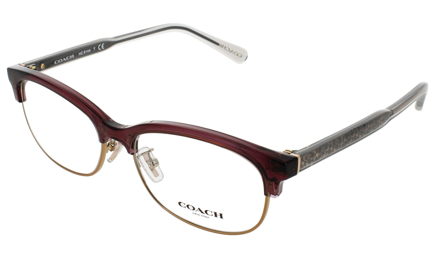 COACH 0HC6144 Frame Transparent Mauve Lens DEMO