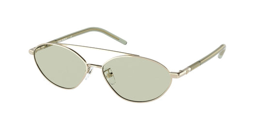 TORY BURCH 6088 Frame Shiny Light Gold Lens Solid Mint Green