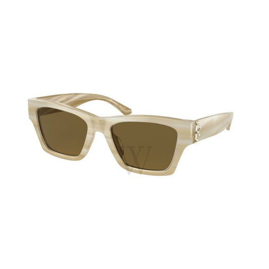 TORY BURCH 7186U Frame Ivory Horn Lens Olive