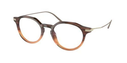 PRADA 12YS Frame Moro Gradient Amber Lens Photo Clear Brown