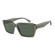 EMPORIO ARMANI 4186 Frame Shiny Transparent Green Lens Dark Green