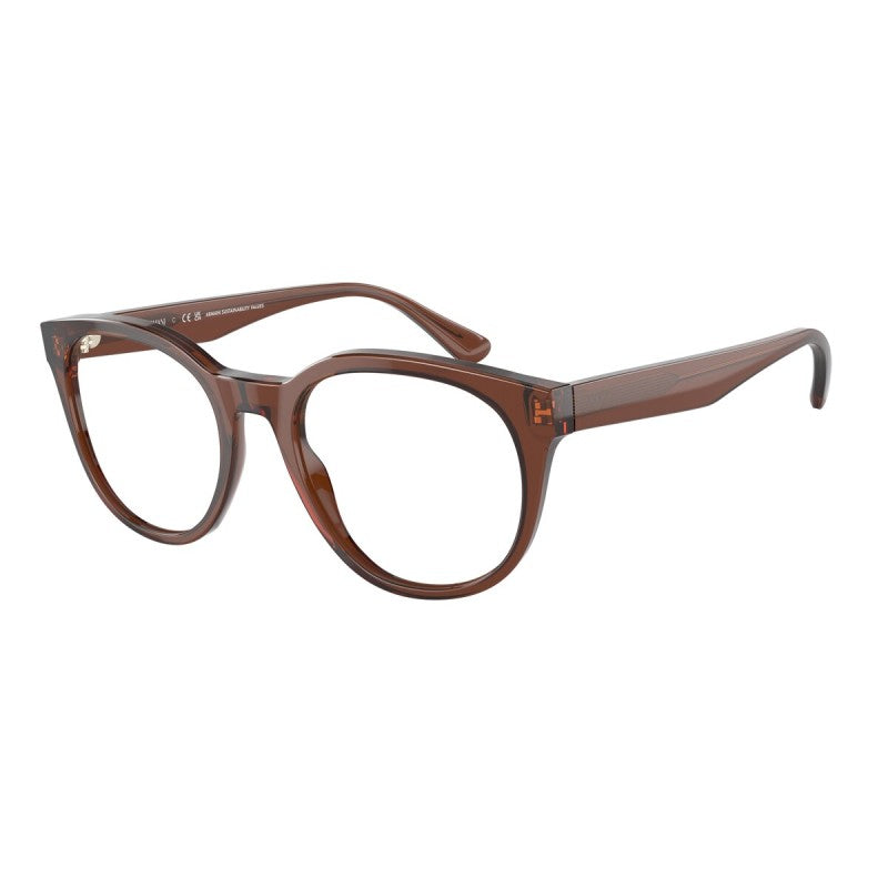 EMPORIO ARMANI 3207 Frame Shiny Transparent Brown Lens Demo