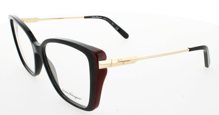 SALVATORE FERRAGAMO SF2850 Frame BLACK BURGUNDY Lens DEMO