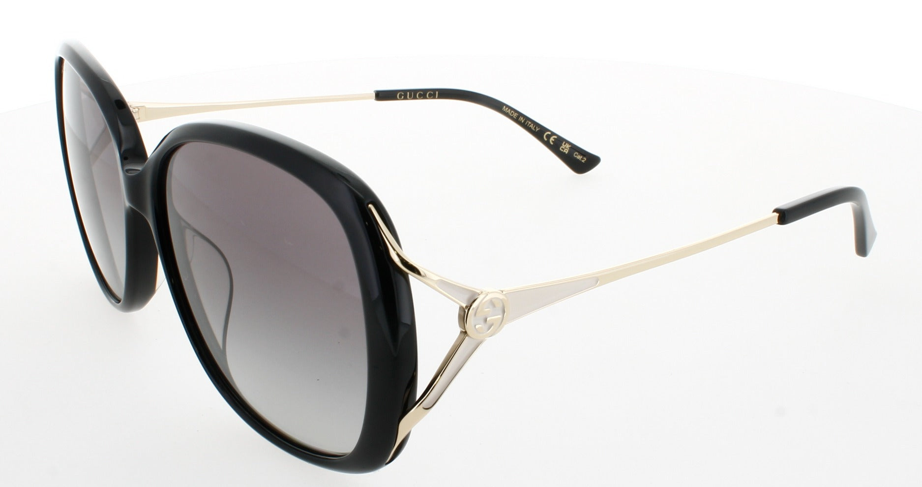 GUCCI GG0649SK Frame BLACK GOLD Lens GREY GRADIENT